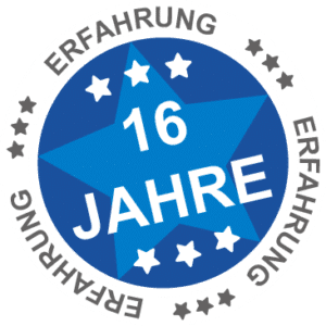 Siegel 16 Jahre Erfahrung