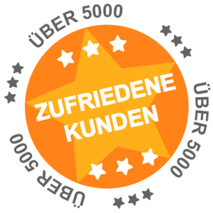 Siegel über 5000 zufriedene Kunden