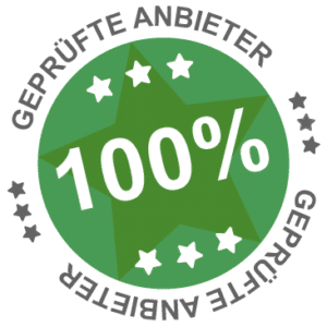 Siegel 100% geprüfte Anbieter